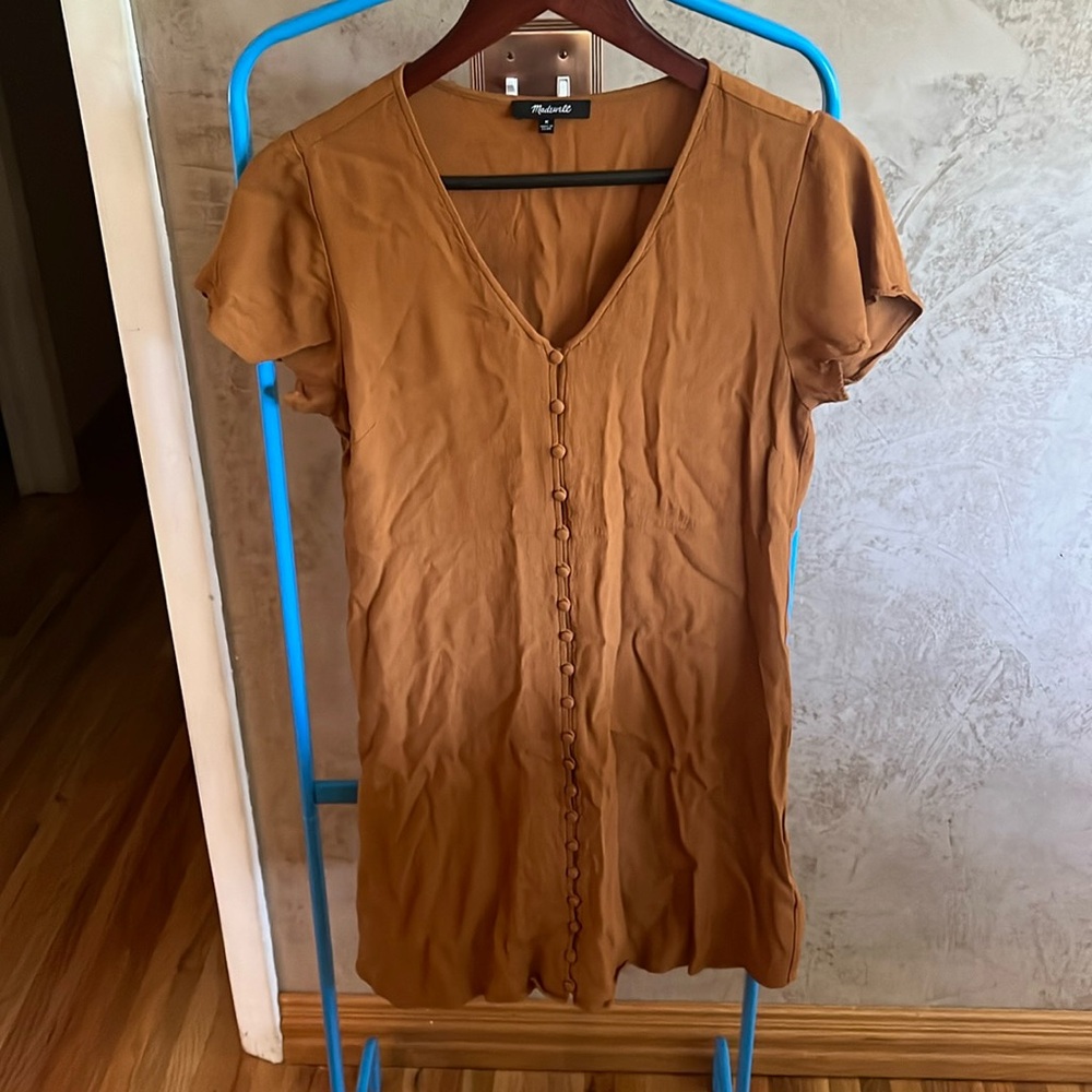 Madewell Brown button up dress size medium